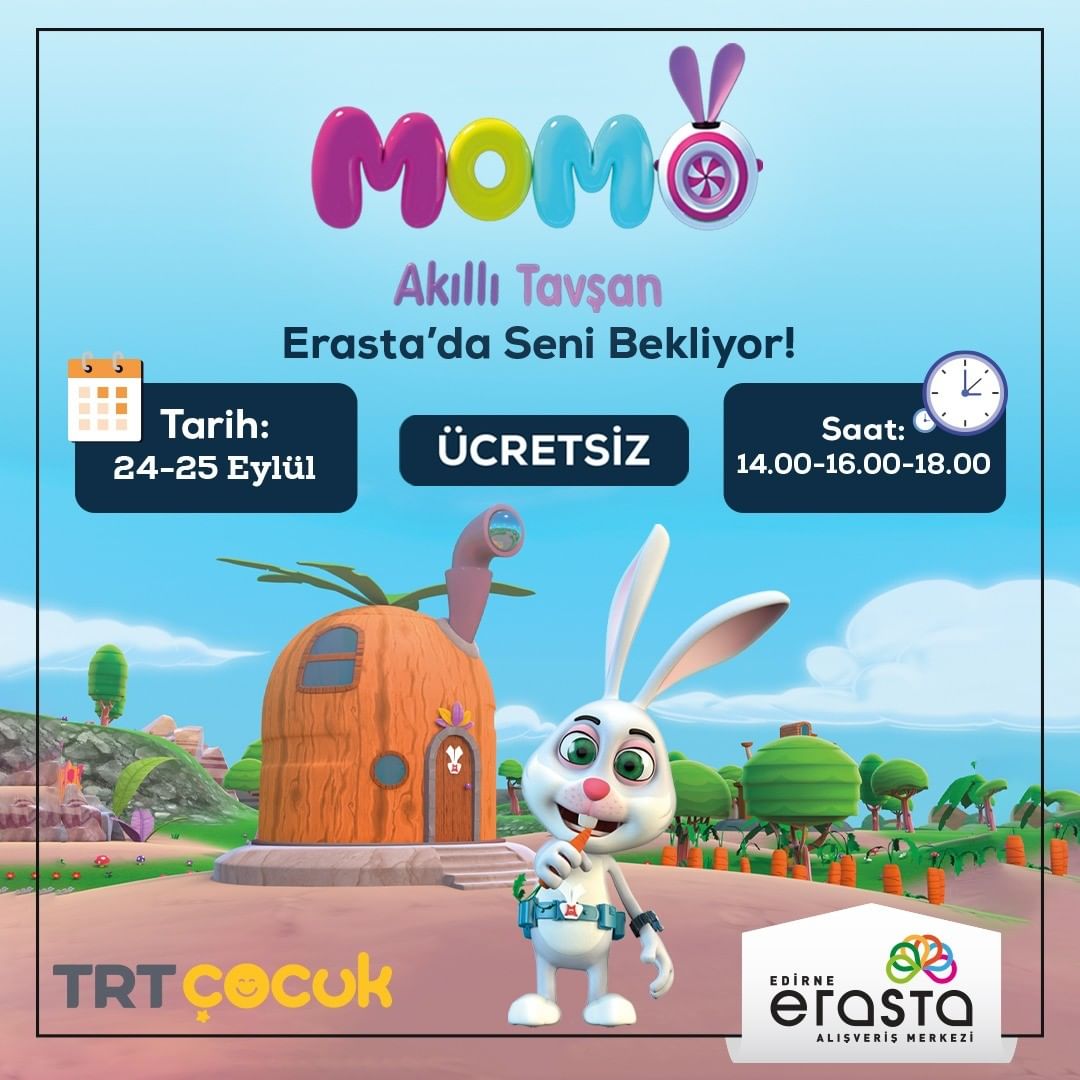 Momo Akıllı Tavşan Erasta’da Seni Bekliyor!