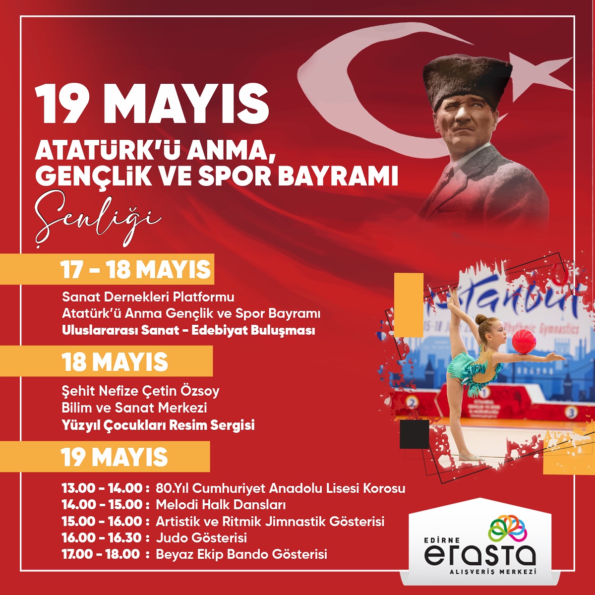 19 Mayıs Atatürk’ü Anma, Gençlik ve Spor Bayram